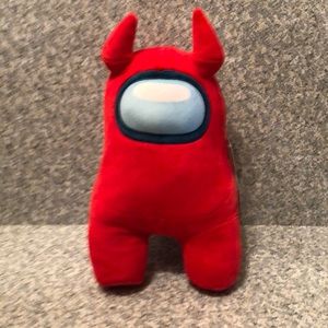 Among Us Plush Red Crewmate with Horns!!!  NEW!!!! Great gift!!!